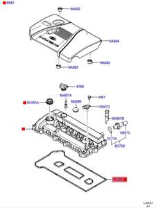 Junta de tapa de válvula de motor 1S7G6K260AA 1220025 L50110230 LF0210230 8694684 1S7Z-6584-BA 1S7Z6584BA para Ford Escape Focus Lincoln - Product Image 5