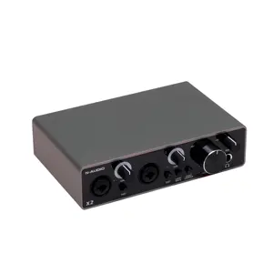 N-AUDIO X2 पेशेवर ऑडियो मिक्सर स्टूडियो के लिए पोर्टेबल यूएसबी साउंड कार्ड इंटरफ़ेस 48V माइक्रोफोन संगीत रिकॉर्डिंग