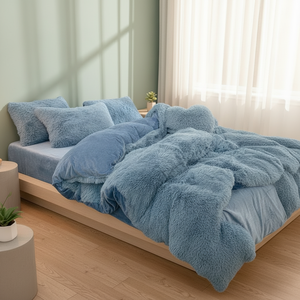 Ultra Soft <strong>Duvet</strong> <strong>Cover</strong> Sets Shaggy Rabbit Plush <strong>Duvet</strong> <strong>Cover</strong> Faux Fur Bedding Luxury Winter <strong>Fluffy</strong> Bedding Set Wholesale - Product Image 1