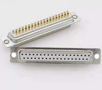 Connecteur D-SUB à broches pour voiture Db DB 9 15 25 37 2/3 Row Weldering Wire Socket Solid Terminal Gold-plated
