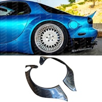 Guardabarros Traseros Estilo RB para RX7 FD FD3S 1992-2002, 2 Piezas, Fibra de Carbono FRP, Fibra de Vidrio, Repuesto Exterior de Carrocería Ancha