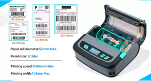 Máy In Mã Vạch Di Động 4 Inch, Máy In Nhiệt Trực Tiếp <span class=keywords><strong>Wifi</strong></span> <span class=keywords><strong>Bluetooth</strong></span> 104Mm - Product Image 4