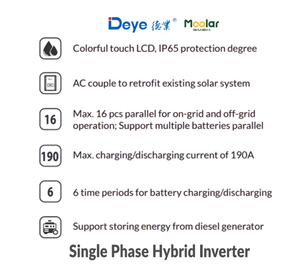 Inversor Híbrido Deye 5KW, Pedido al por Mayor, SUN-5K-SG05LP1-EU, Inversor Solar Monofásico, Certificado CE, Stock en la UE, RTS - Product Image 2