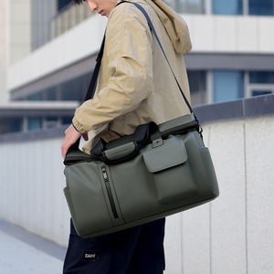 Sac de voyage à roulettes en nylon pour homme, design simple, avec compartiment sec/humide, idéal pour les affaires - Product Image 3