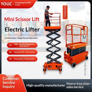 hydraulic lifting platform mobile hydraulic scissor type ladder climbing operation vehicle lifting ladder lifting <b>machine</b> - Product Image 1