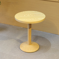 Table carrée de style moderne pour café restaurant utilisation commerciale dessus en bois de noyer et meubles de restaurant à base de fer