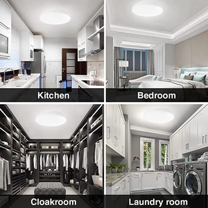 Worbest Plafonnier LED 12/14/16 pouces avec driver intégré, puce LED <span class=keywords><strong>Osam</strong></span> à haut lumen, pour lieux humides, style simple, certifié ETL/cETL - Product Image 6