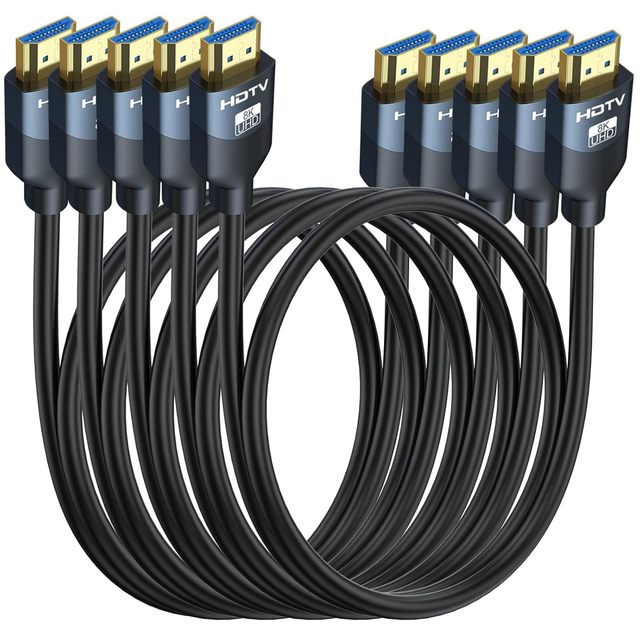 FJGEAR HDMI Cable with EARC Support for Soundbar Home Theater Dolby Atmos 4K 120Hz HDR Video 8K 60Hz HDMI Cable