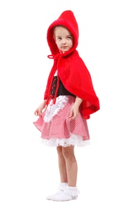 Disfraz de <span class=keywords><strong>Caperucita</strong></span> <span class=keywords><strong>Roja</strong></span> para niños de Halloween con <span class=keywords><strong>capa</strong></span> de terciopelo para niñas - Product Image 3