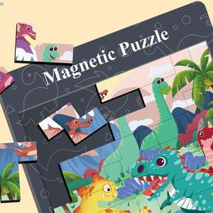 Puzzle de la petite enfance jouets d'apprentissage dessin animé éducatif coloré dinosaure <span class=keywords><strong>monde</strong></span> Puzzles Iq Puzzle pour les enfants - Product Image 4