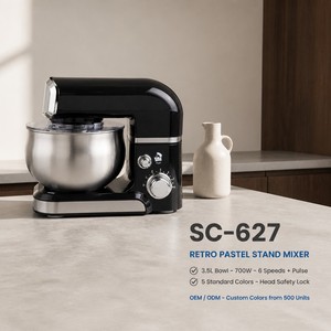Batidora de Pedestal SOHEF de 3.5L para Repostería Casera, Batidora de Cocina Compacta de 700W, 6 Velocidades con Gancho para Amasar, Batidor y Varillas, con Certificaciones CB, CE, ETL y GS - Product Image 1