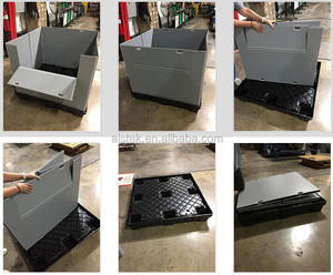 Có Thể Xếp Chồng Và Ráp Kho Công Nghiệp Heavy Duty Lưu Trữ Bin Nhựa Pallet Sleeve Box/<span class=keywords><strong>Container</strong></span> - Product Image 2
