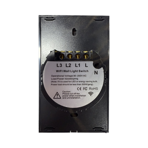 Interrupteur mural intelligent WIFI UOULYN US 10A 3 gangues pour la <span class=keywords><strong>maison</strong></span>, panneau en verre 120*75mm, prend en charge la connexion Bluetooth et Wifi - Product Image 6