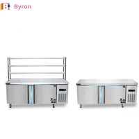 Réfrigérateur congélateur comptoir en acier inoxydable Table de travail