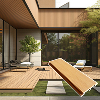 Nouveauté ASA Panneau mural extérieur en WPC imperméable et écologique, texture bois 3D