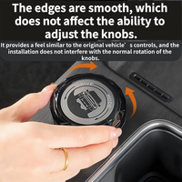Adaptation pour accessoires Icaur V27 - Couvercle de bouton en cristal pour console centrale - Accessoires de protection et de modification de l'intérieur de la voiture.