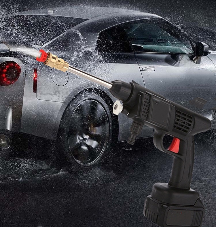 Hot products cordless high pressure car washer gun with rechargeable lithium battery