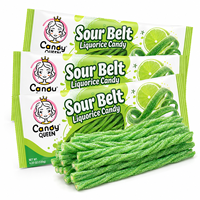 New Licorice Candy Wholesale Bulk Custom Personal Label Mix Fruit Twist Sour Belt Gummy Candy Sweets (Convenience Store Candy)
