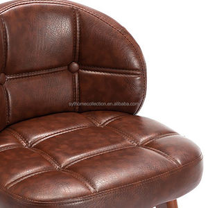 Chaise de salle à manger nordique antique en PU, chaise de bar pivotante de luxe en bois, tabouret haut <span class=keywords><strong>pas</strong></span> <span class=keywords><strong>cher</strong></span> pour salle à manger, <span class=keywords><strong>hôtel</strong></span> - Product Image 3