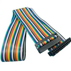كابل شريطي مسطح بألوان قوس قزح, 2 الأساسية 4 دبوس سلك 5 7 8 كور 12 14 16 20 26 30 32 دبوس 22 awg 24awg 16 awg 1.0 مللي متر 1.27 مللي متر الملعب قوس قزح كابل شريطي مسطح - Product Image 1