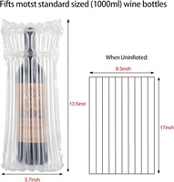 En stock, protection antichoc pour bouteille de vin, coussin d'air gonflable, matériau PE/PA