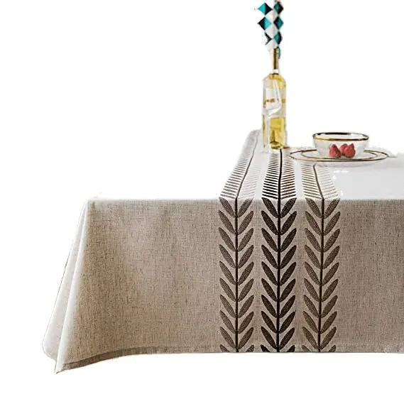Nappe carrée rectangulaire élégante/couverture de Table pour cuisine salle à manger décoration de Table plante Rectangle/Oblong 55x102 po