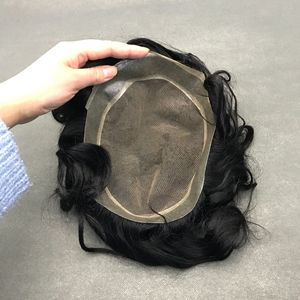 Prothèse capillaire australienne pour hommes, pour le dessus de la tête, entièrement tissée à la main, respirante, très réaliste, modèle CC89 pour le commerce d'exportation - Product Image 4