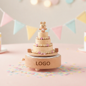 Carillon in Legno Personalizzabile per <span class=keywords><strong>Compleanno</strong></span>, Melodia Personalizzata, Regalo Personalizzato, Decorazione da Scrivania a Carica Manuale, Fornitura all'Ingrosso dalla Fabbrica - Product Image 1
