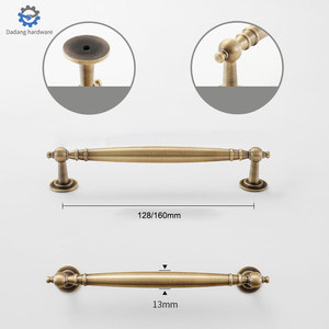 Rétro américain Simple Poignée en cuivre avec bouton en bronze Meubles et tiroir de porte d'armoire de cuisine de <span class=keywords><strong>France</strong></span> - Product Image 3