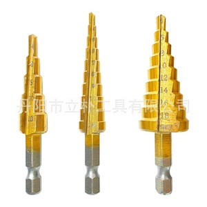 Hexagonal Shank Titanium Plated <b>Step</b> Drill Bit Set 3-12 4-12 4-20mm For Metal Drilling - Product Image 2