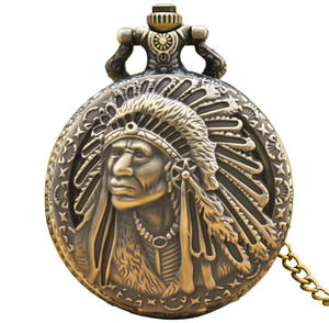 Montre de poche pour homme en alliage BingoBeads, style steampunk antique, avec pendentif médaillon à quartz et chaîne de collier, design horloge offshore, bijou de mode - Product Image 5