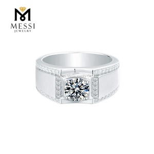 Messi Jewelry 925 <b>Crown</b> Moissanite Ring Sterling Silver Ring Men <b>for</b> Engagement Wedding - Product Image 2