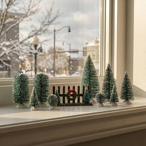 Clôtures décoratives <span class=keywords><strong>de</strong></span> village <span class=keywords><strong>de</strong></span> Noë<span class=keywords><strong>l</strong></span> SANWEI, <span class=keywords><strong>couronne</strong></span> <span class=keywords><strong>de</strong></span> Noë<span class=keywords><strong>l</strong></span>, clôture en piquets, accessoires <span class=keywords><strong>de</strong></span> neige pour les collections <span class=keywords><strong>de</strong></span> village - Product Image 6