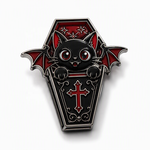 Black Cat Enamel Pin Wholesale Halloween <strong>Jack</strong> O Lantern Sugar Ghost Coffin Brooch Pin Badge Custom Metal Lapel Pin - Product Image 4
