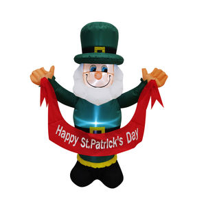 Decoración Inflable Impermeable LED de 4 Pies con Diseño de Duende Feliz para el Día de San Patricio, para Jardín, Césped y Fiestas - Product Image 1