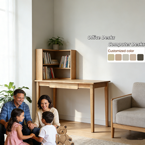 <span class=keywords><strong>Escritorio</strong></span> de Oficina Ecológico de Madera de Roble Maciza, Estilo Moderno y <span class=keywords><strong>Minimalista</strong></span>, con 1 Cajón, para Estudio, Precio Económico 2026 - Product Image 1