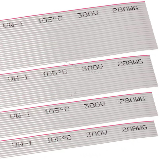 1Meter Grey Flat Ribbon Cable For IDC FC 2.54MM Connector 8P/10P/12P/14P/20P 28AWG Wire