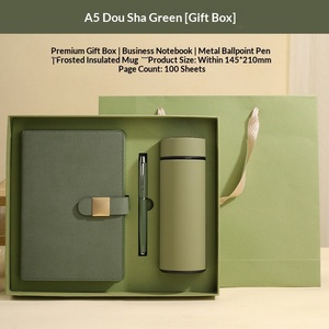 Set de Regalo Corporativo Premium, Libreta de Cuero con Logotipo Personalizado y Vaso de Acero Inoxidable con USB, Idea de Regalo Corporativo de Lujo - Product Image 6