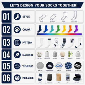 Chaussettes en coton brodées sur mesure pour hommes, haute élasticité, anti-transpiration, invisibles, coupe basse, respirantes, style streetwear design - Product Image 3
