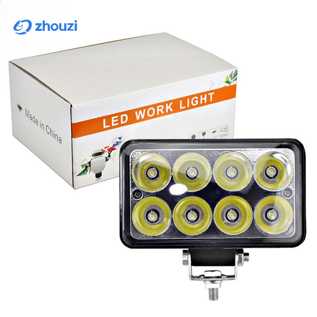 4-inch Reflective Cup 12v Worklight Led with High/Low Beam 8-Beads 24W Off-Road Vehicle Front Bumper Inspection Light