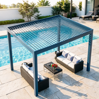 Pergola extérieure autoportante en aluminium, écologique, durable, design moderne, sur mesure OEM&ODM pour villa, terrasse, patio, jardin