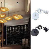 Câble de 1M avec douille E27 complète, supports métalliques pour suspension de lampe, lustre, cordon d'alimentation DIY, AC 220V, garantie 1 an