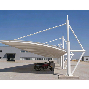 Fabricant de carports en acier galvanisé, structure en membrane PVDF, abri de stationnement extérieur personnalisé, abri de stationnement imperméable - Product Image 6