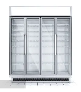 Congelador porta vidro transparente comercial porta vidro congelador