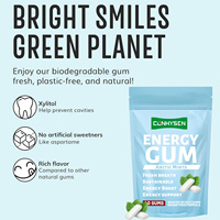 Chewing-gum énergétique de haute qualité Caféine Menthes Xylitol Prévenir les cavités pour soutenir la production d'énergie Neuro Gomme de menthe poivrée