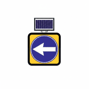 Señal de Tráfico Reflectante con Energía Solar, Dirección Obligatoria a la Izquierda, 60 x 60 cm, Señal de Flecha LED - Product Image 2