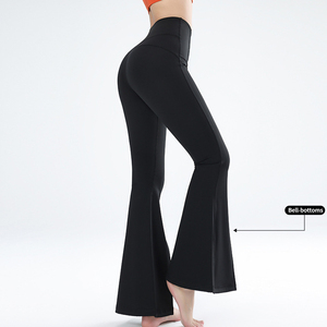 <span class=keywords><strong>Leggings</strong></span> OEM Personalizados de Cintura Alta, Pantalones de Yoga con Corte Acampanado, <span class=keywords><strong>Leggings</strong></span> de Yoga con Efecto Push-Up para Mujer - Product Image 2
