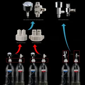 D201DIYCO2 電磁式<span class=keywords><strong>CO2</strong></span>発生器 水槽 水生植物用 プラスチック・金属製 自作DIY 魚タンクアクセサリー - Product Image 2