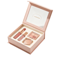 Scatola di Lusso Personalizzata per Trucchi con Finestra, Confezione Regalo in Cartone Rigido Magnetico per Set di Rossetti e Ombretti