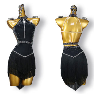 Women's Performance Wear Elegant Rhinestone Latin <strong>Dance</strong> <strong>Dress</strong> for Stage <strong>Ballroom</strong> Dancewear Costume - Product Image 5